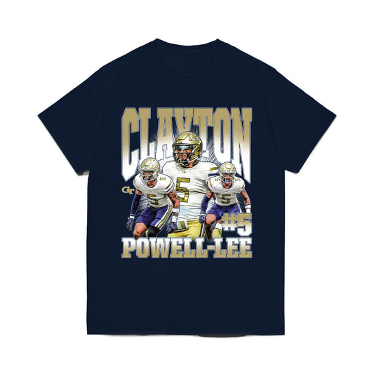 Georgia Tech - NCAA Football : Clayton Powell-Lee - Collage Comfort Colors T-Shirt-0