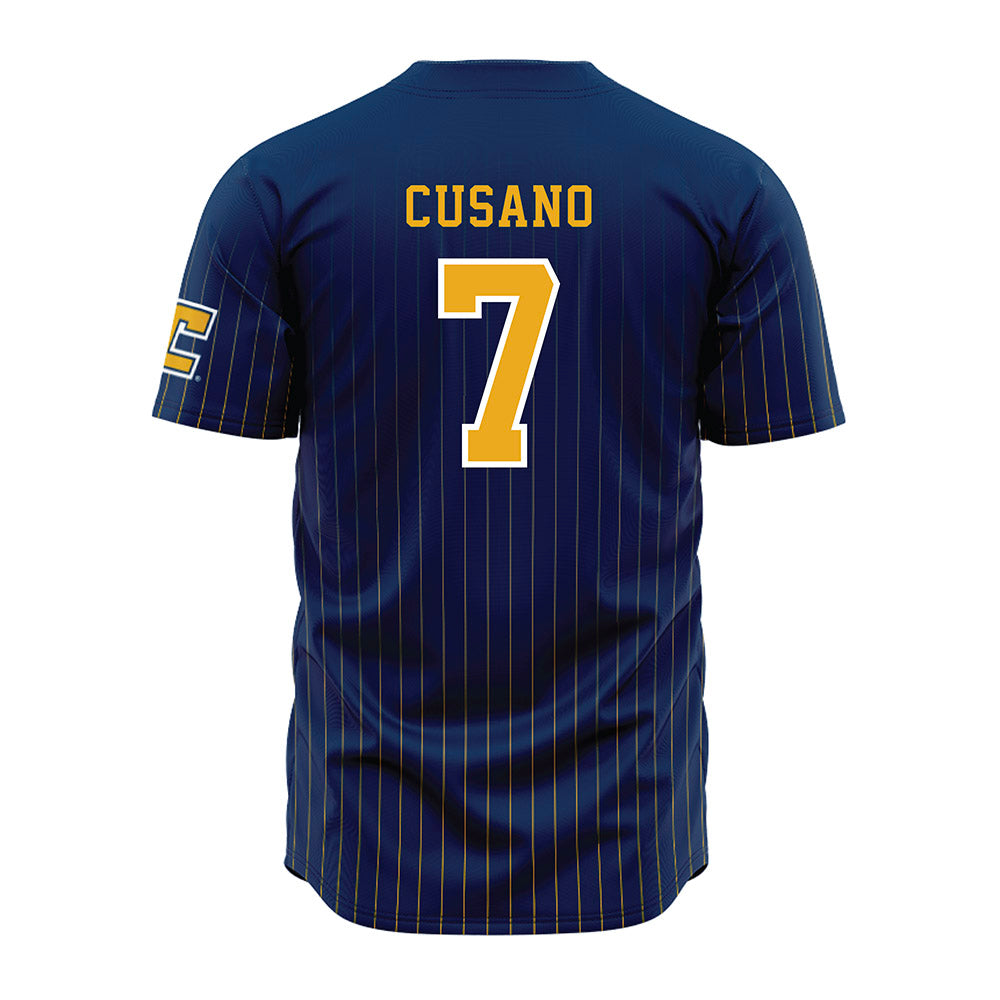 UTC - NCAA Men's Basketball : Sean Cusano - Blue Jersey-1