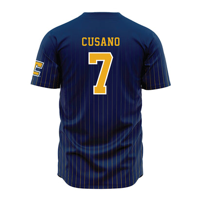 UTC - NCAA Men's Basketball : Sean Cusano - Blue Jersey-1