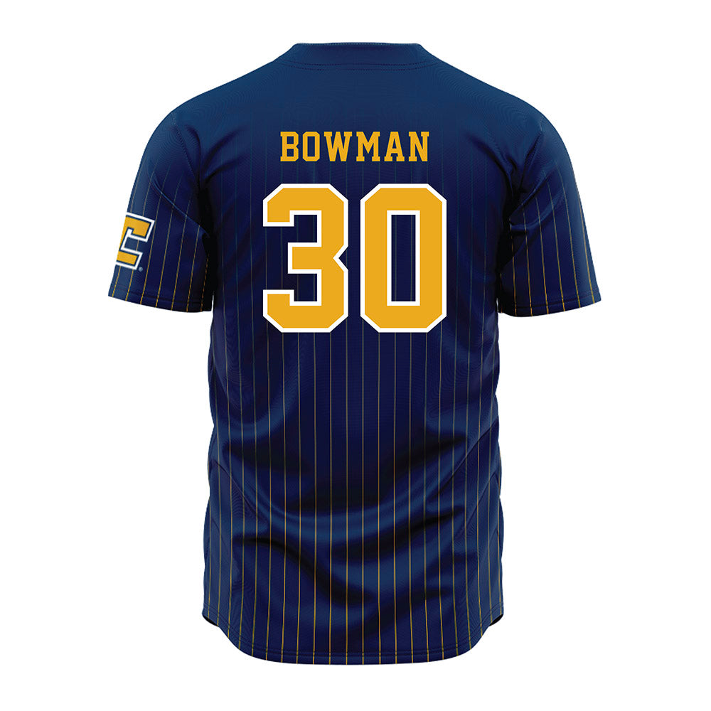 UTC - NCAA Men's Basketball : Josh Bowman - Blue Jersey-1
