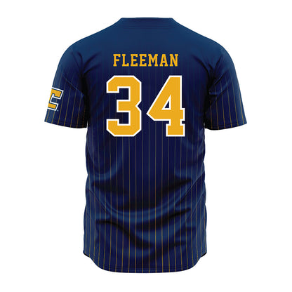UTC - NCAA Men's Basketball : John Fleeman - Blue Jersey-1