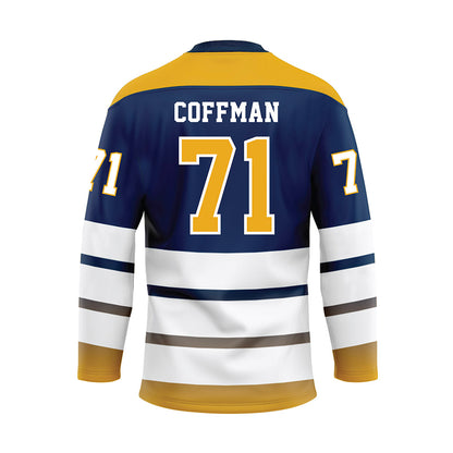 UTC - NCAA Football : Connor Coffman - Blue Hockey Jersey-1