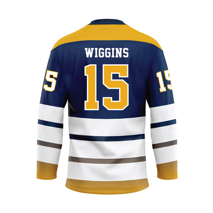 UTC - NCAA Women's Volleyball : Destiny Wiggins - Blue Hockey Jersey-1