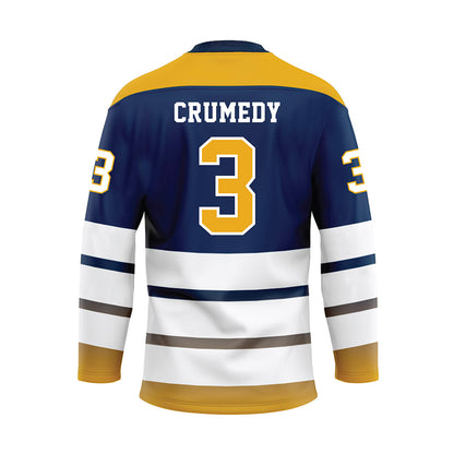 UTC - NCAA Football : Taylor Crumedy - Blue Hockey Jersey-1