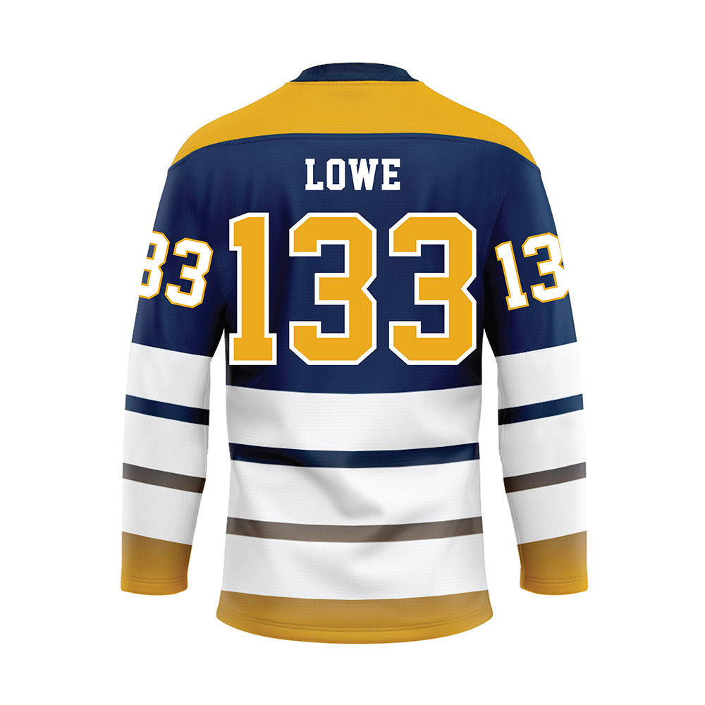 UTC - NCAA Wrestling : Elijah Lowe - Blue Hockey Jersey-1