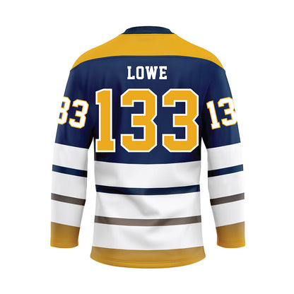 UTC - NCAA Wrestling : Elijah Lowe - Blue Hockey Jersey-1