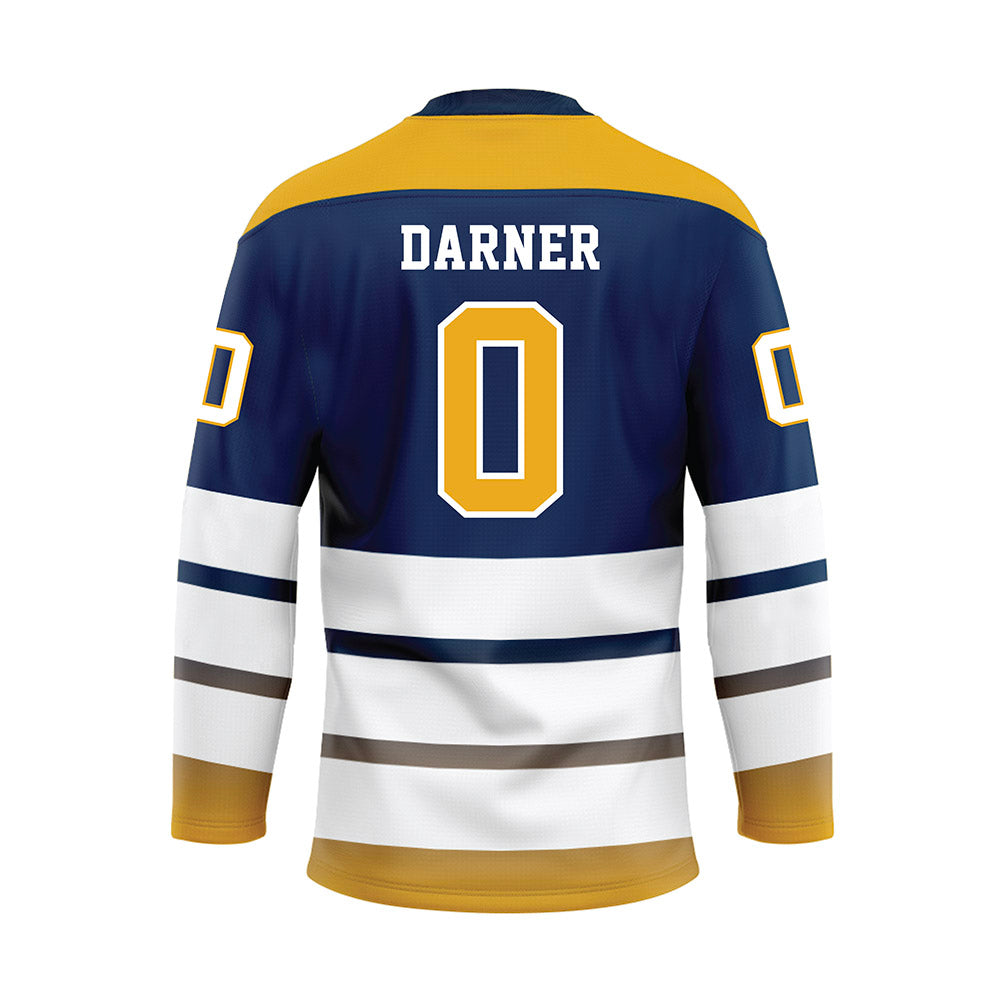 UTC - NCAA Men's Basketball : Tate Darner - Blue Hockey Jersey-1