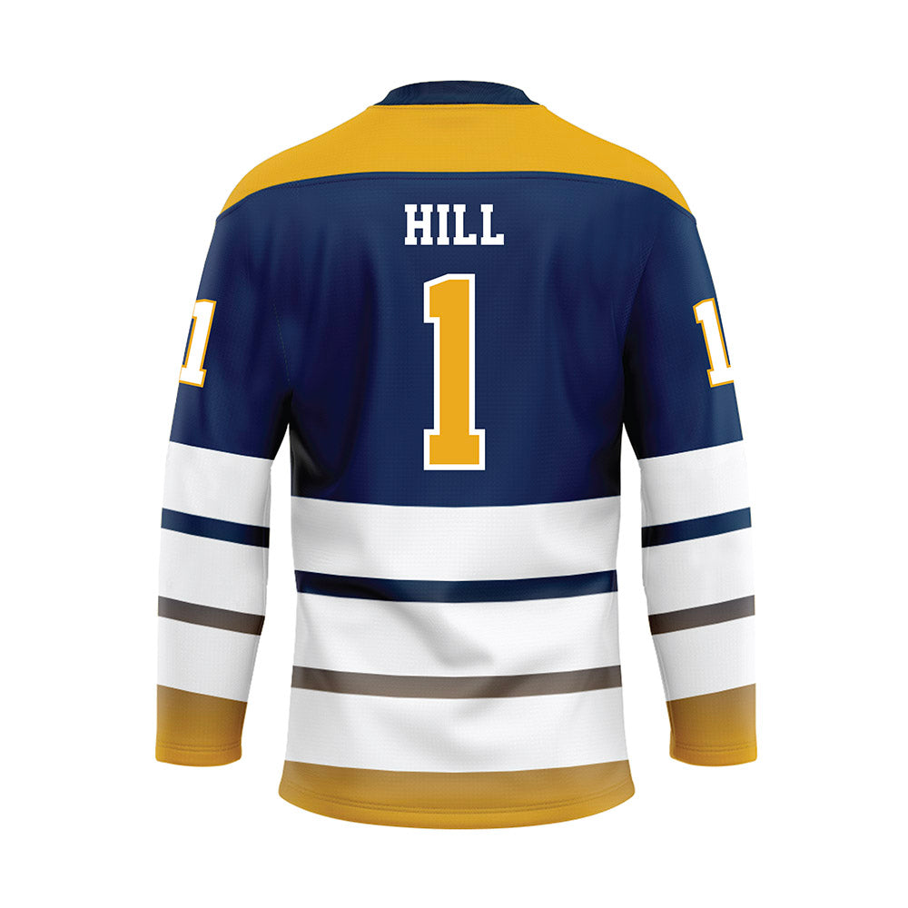 UTC - NCAA Women's Basketball : Sinae Hill - Blue Hockey Jersey-1