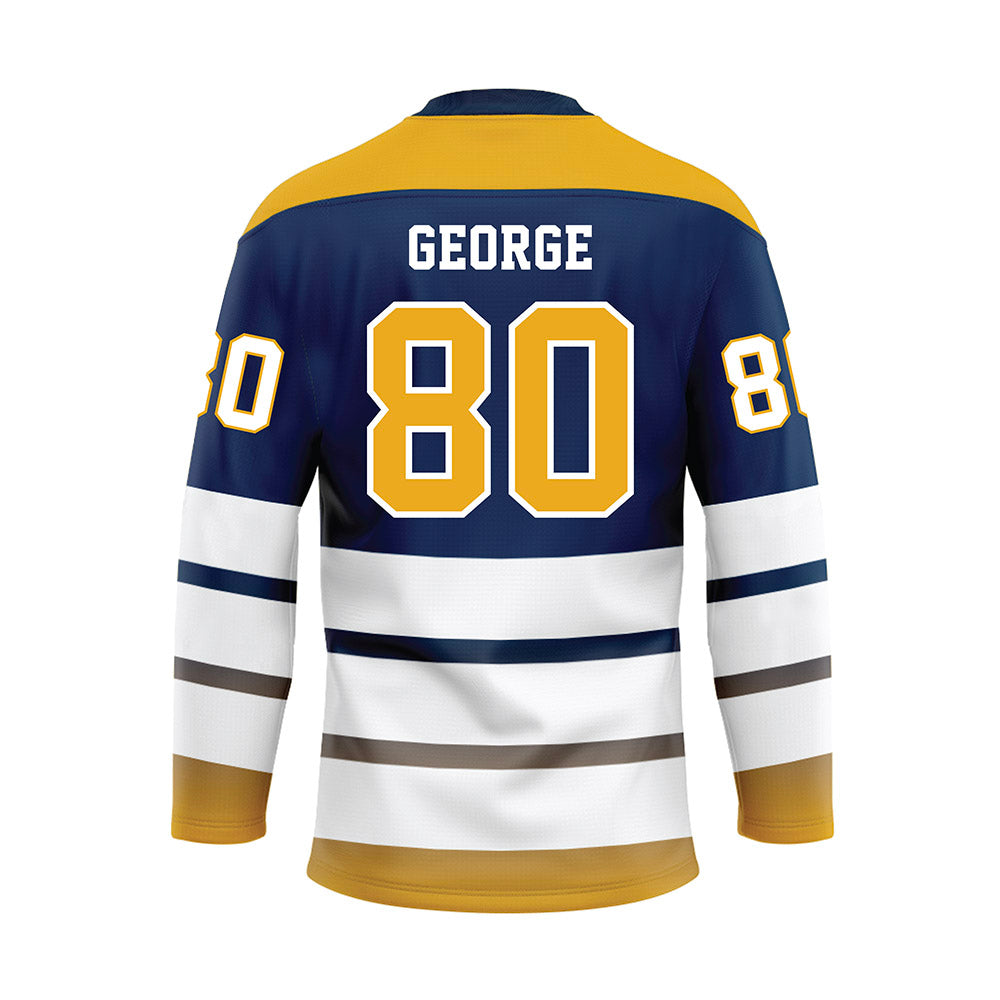 UTC - NCAA Football : Jaden George - Blue Hockey Jersey-1