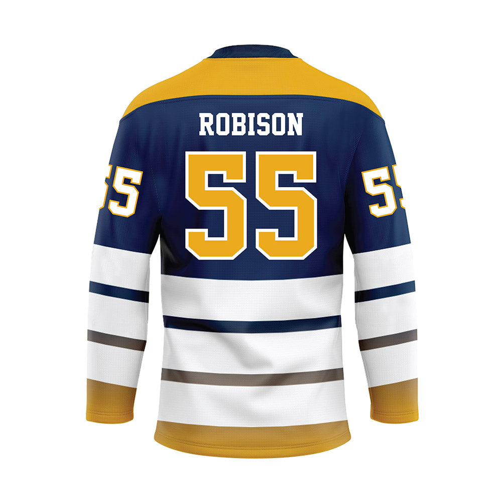 UTC - NCAA Men's Basketball : Parker Robison - Blue Hockey Jersey-1