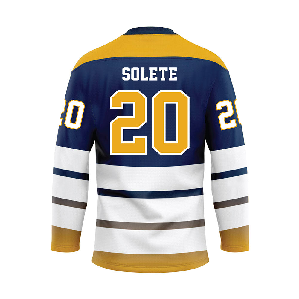 UTC - NCAA Women's Soccer : Nicole Solete - Blue Hockey Jersey-1