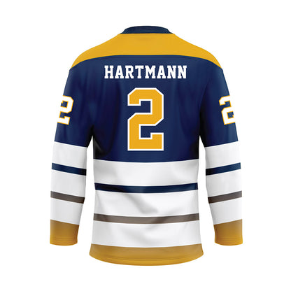 UTC - NCAA Men's Basketball : Sebastian Hartmann - Blue Hockey Jersey-1