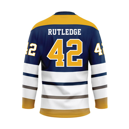 UTC - NCAA Football : Zion Rutledge - Blue Hockey Jersey-1