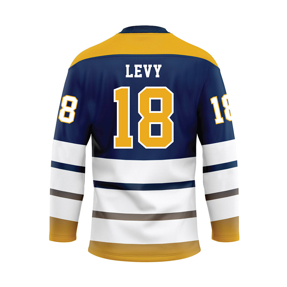 UTC - NCAA Men's Basketball : Yonatan Levy - Blue Hockey Jersey-1