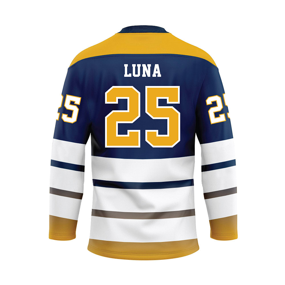 UTC - NCAA Wrestling : Bryce Luna - Blue Hockey Jersey-1
