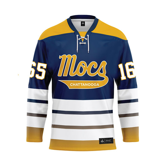 UTC - NCAA Wrestling : Tavian Camper - Blue Hockey Jersey-0