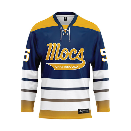 UTC - NCAA Women's Volleyball : Jordin Glass - Blue Hockey Jersey-0