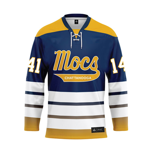 UTC - NCAA Wrestling : Cole Krutzfeldt - Blue Hockey Jersey-0