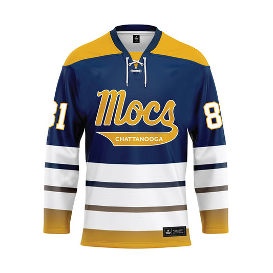 UTC - NCAA Football : Dalton Restelli - Blue Hockey Jersey-0