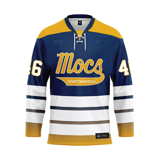 UTC - NCAA Football : Ethan Myers - Blue Hockey Jersey-0