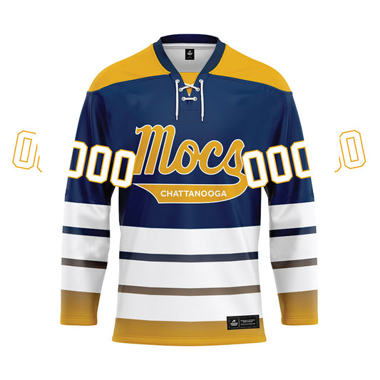 UTC - NCAA Football : Kelby Glaze - Blue Hockey Jersey-0