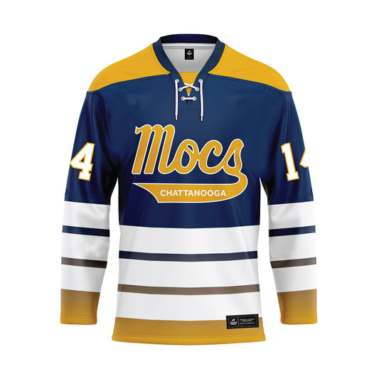 UTC - NCAA Women's Soccer : Ainsley Green - Blue Hockey Jersey-0