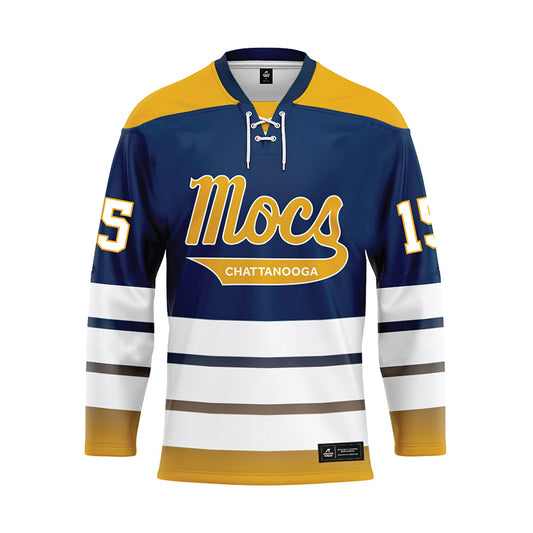 UTC - NCAA Football : Jordan Davis - Blue Hockey Jersey-0