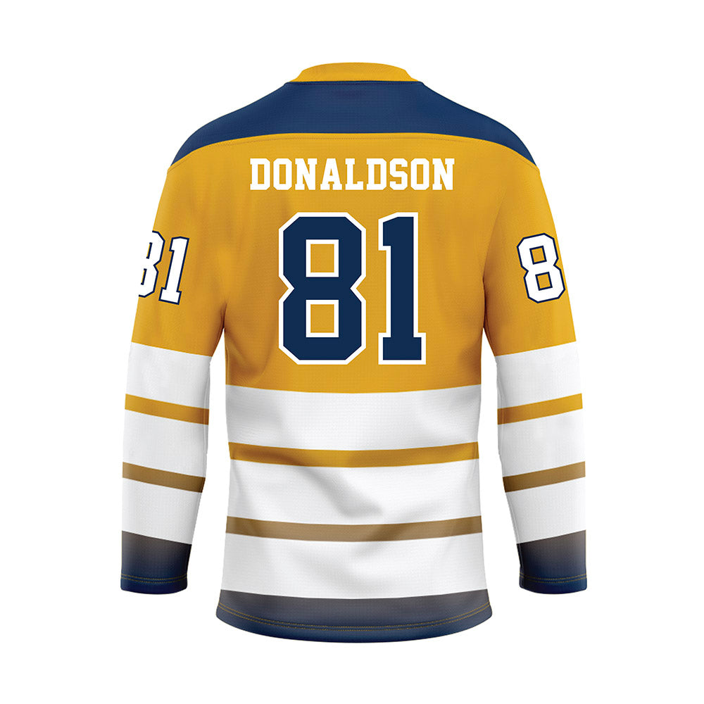 UTC - NCAA Football : Brohns Donaldson - Gold Hockey Jersey-1