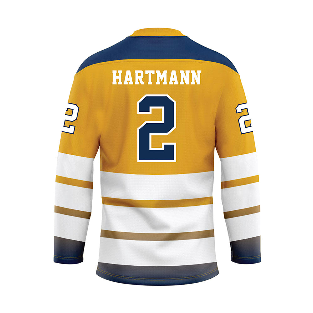 UTC - NCAA Men's Basketball : Sebastian Hartmann - Gold Hockey Jersey-1
