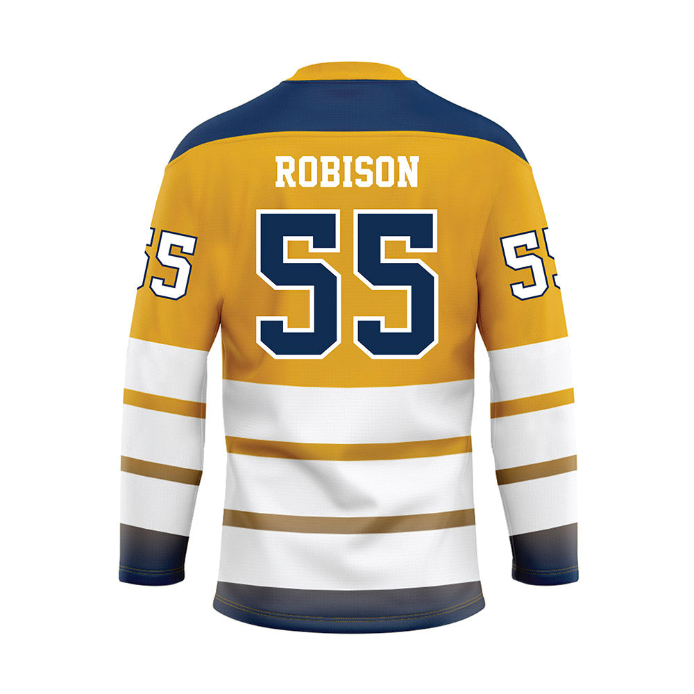 UTC - NCAA Men's Basketball : Parker Robison - Gold Hockey Jersey-1
