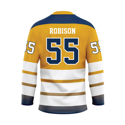UTC - NCAA Men's Basketball : Parker Robison - Gold Hockey Jersey-1