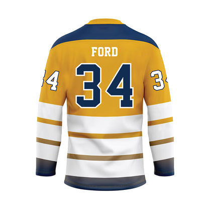 UTC - NCAA Women's Basketball : Kalifa Ford - Gold Hockey Jersey-1
