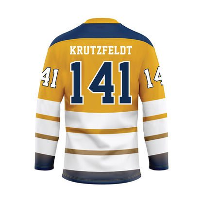 UTC - NCAA Wrestling : Cole Krutzfeldt - Gold Hockey Jersey-1