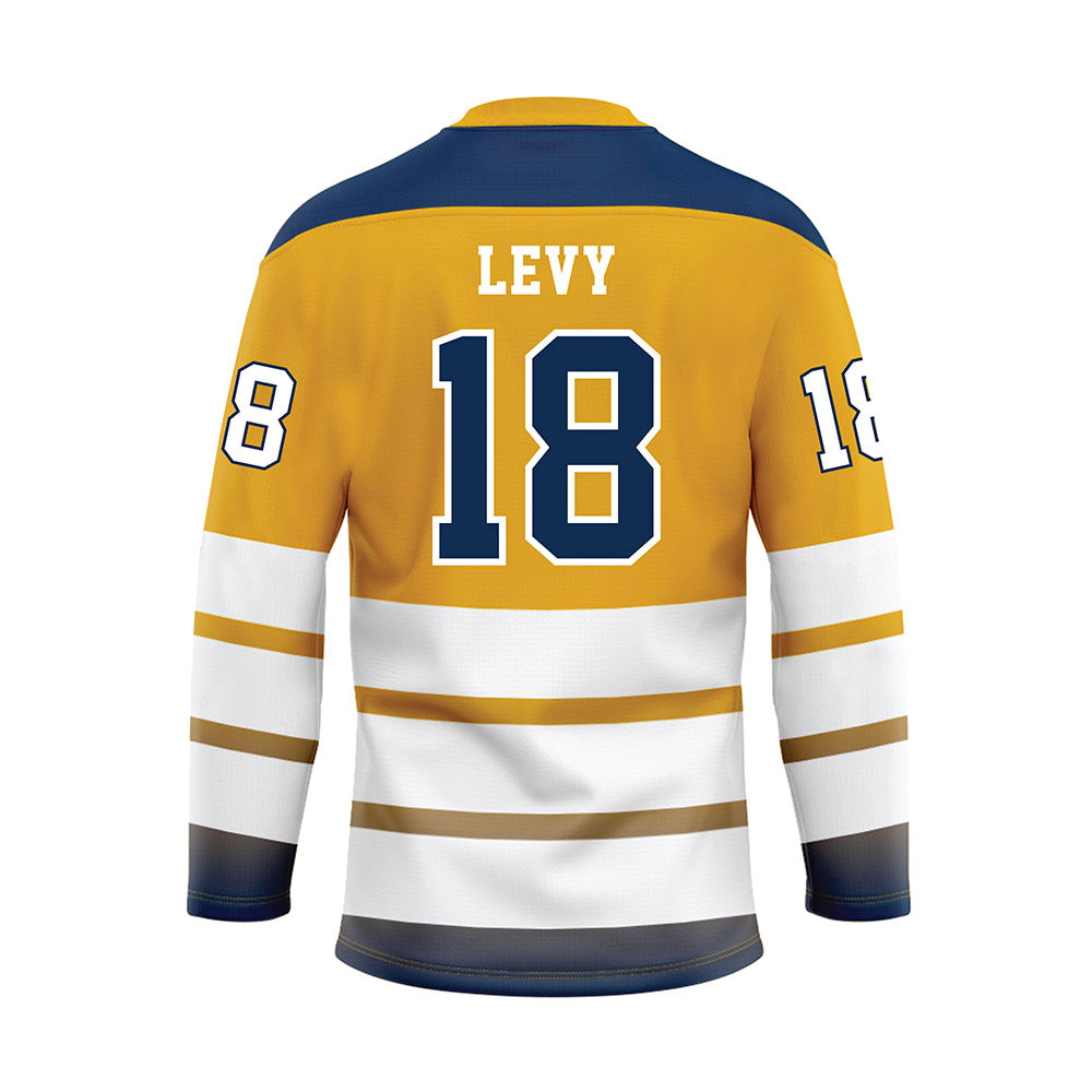 UTC - NCAA Men's Basketball : Yonatan Levy - Gold Hockey Jersey-1