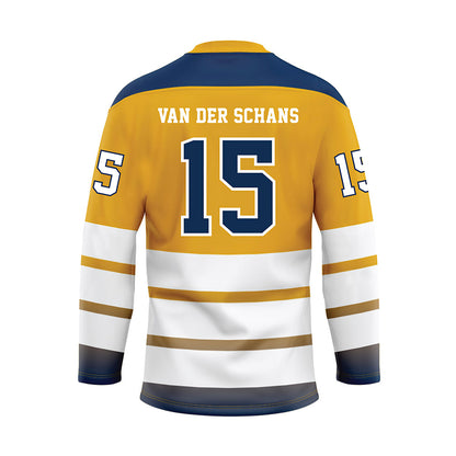 UTC - NCAA Women's Basketball : Frode Flos Van der Schans - Gold Hockey Jersey-1