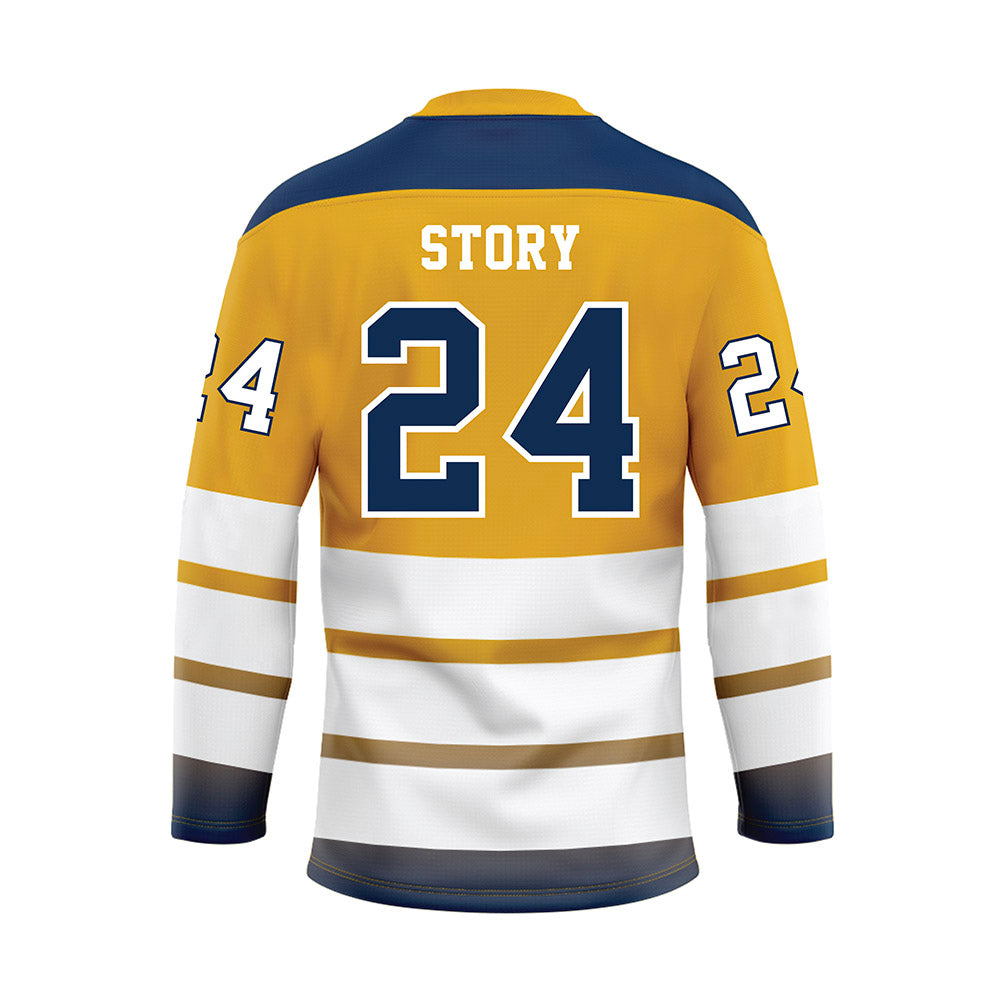 UTC - NCAA Women's Basketball : Aaliyah Story - Gold Hockey Jersey-1