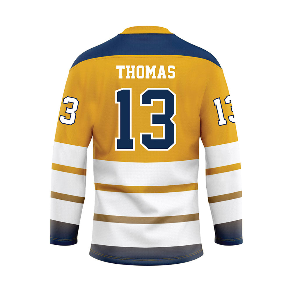 UTC - NCAA Women's Soccer : Paige Thomas - Gold Hockey Jersey-1