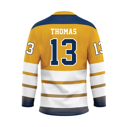 UTC - NCAA Women's Soccer : Paige Thomas - Gold Hockey Jersey-1