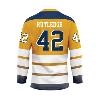 UTC - NCAA Football : Zion Rutledge - Gold Hockey Jersey-1