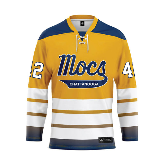 UTC - NCAA Football : Zion Rutledge - Gold Hockey Jersey-0