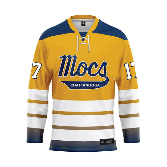 UTC - NCAA Football : Luke Schomburg - Gold Hockey Jersey-0