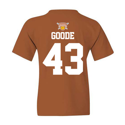 Texas - NCAA Softball : Leighann Goode - NCAA® Classic Shersey Youth T-Shirt-1