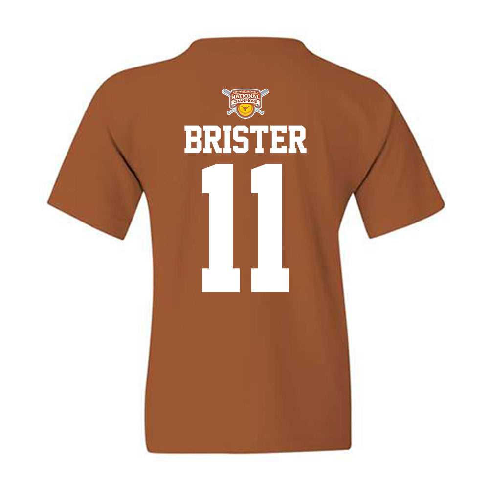 Texas - NCAA Softball : Shylien Brister - NCAA® Classic Shersey Youth T-Shirt-1