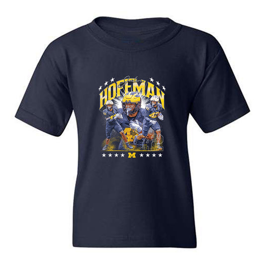 Michigan - NCAA Football : Jalen Hoffman - Collage Youth T-Shirt-0