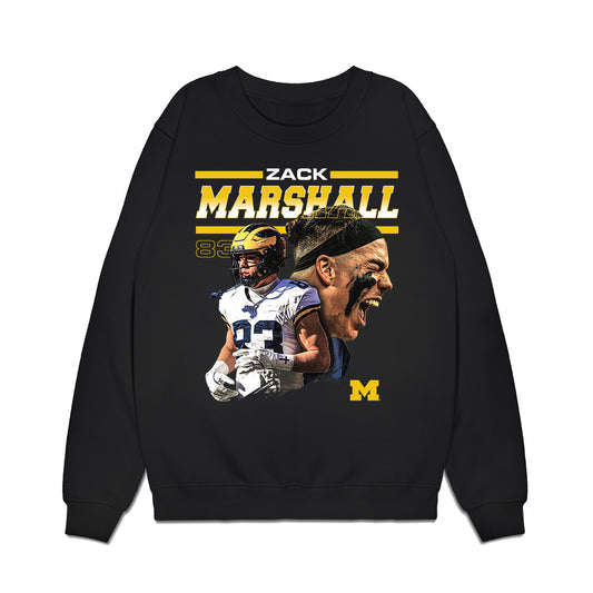 Michigan - NCAA Football : Zack Marshall - Collage Premium Crewneck Sweatshirt-0
