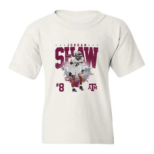 Texas A&M - NCAA Football : Jordan Shaw - Collage Youth T-Shirt-0