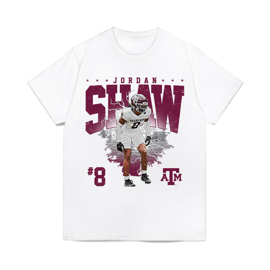 Texas A&M - NCAA Football : Jordan Shaw - Collage Comfort Colors T-Shirt-0