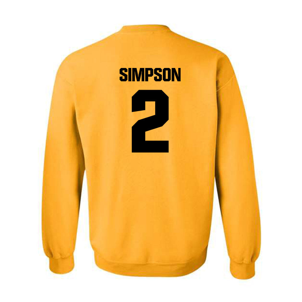 Alabama State - NCAA Men's Basketball : Micah Simpson - Classic Shersey Crewneck Sweatshirt-1