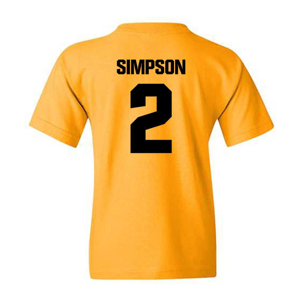 Alabama State - NCAA Men's Basketball : Micah Simpson - Classic Shersey Youth T-Shirt-1