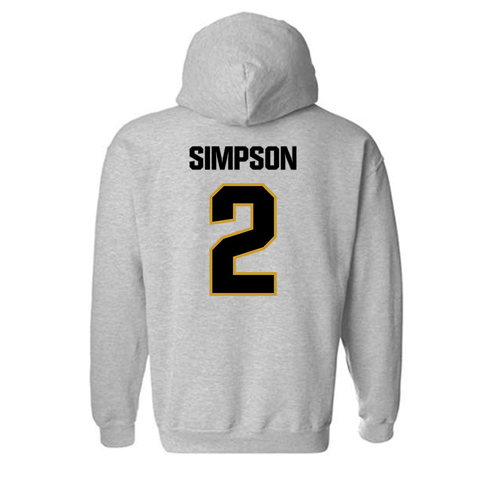 Alabama State - NCAA Men's Basketball : Micah Simpson - Classic Shersey Hooded Sweatshirt-1